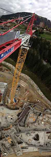 Early work on the Aquatic Centre work at the aquatic centre courchevel