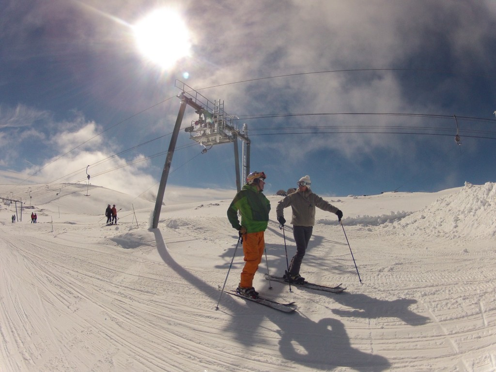 Skiing on the Les 2 Alpes glacier