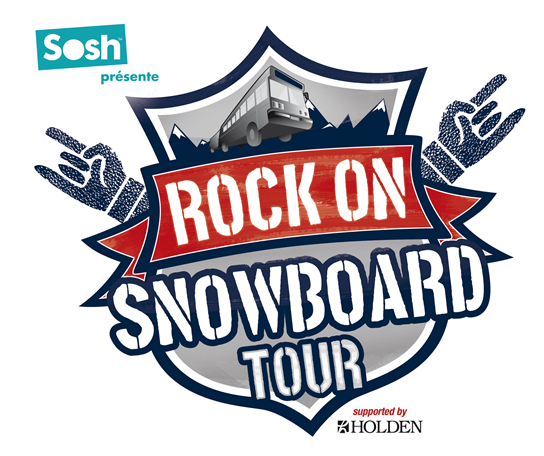 rock on snowboard