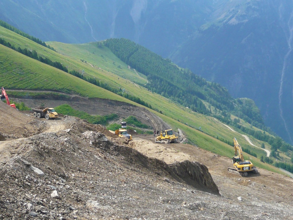 Construction on the new run