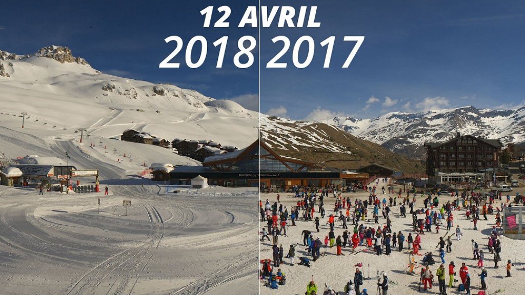 snow in tignes in april