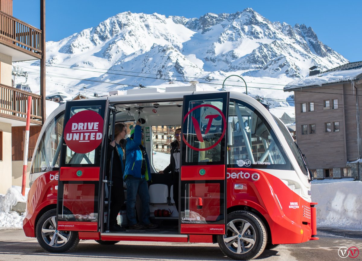 Self-driving bus in Val Thorens